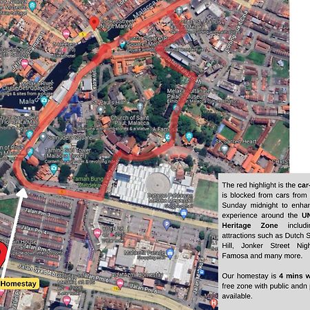 "Cloth Art Homestay" 4 Min Walk To Car Free Zone By Shine Stay Malacca Eksteriør billede